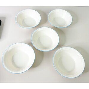 Corelle Corning Ware "Symphony" Floral Tan Bowls 6.5" Diameter  (Lot Of 5) EUC